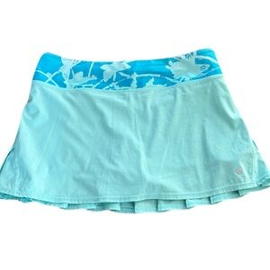 Lululemon Run Speed Seawheeze Aruba Aqua Skirt Skort Pleated Rare Size 4